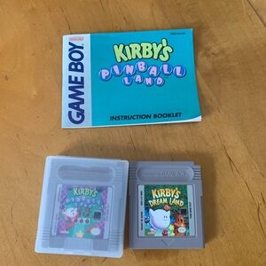 First Gen Nintendo Gameboy Kirby Game set